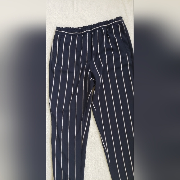 Navy striped summer pant sz 10 H&M - Picture 5 of 7